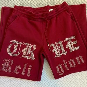 True religion rhinestone sweatpants